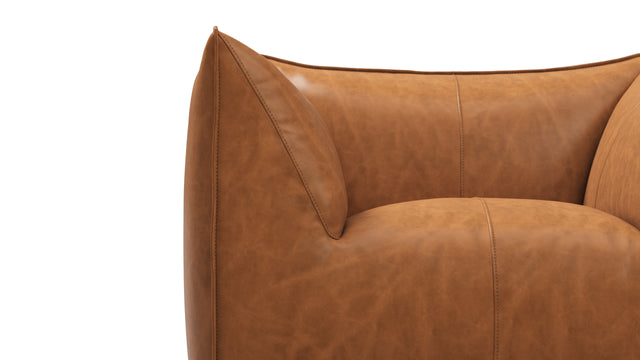 Leandro - Leandro Lounge Chair, Distressed Brown Premium Leather