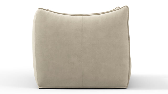 Leandro - Leandro Lounge Chair, Eggshell Vegan Suede