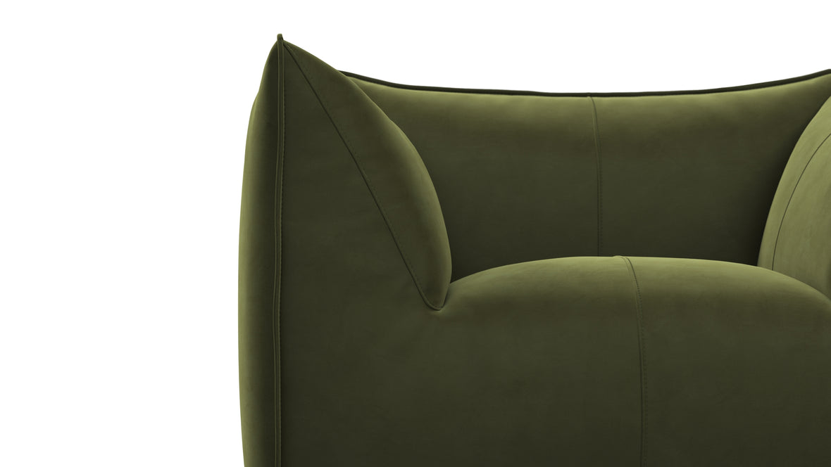 Leandro - Leandro Lounge Chair, Thyme Luxe Velvet