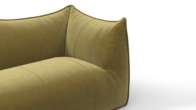 Leandro - Leandro Two Seater Sofa, Olive Gold Velvet