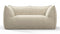 Leandro - Leandro Two Seater Sofa, Eggshell Vegan Suede