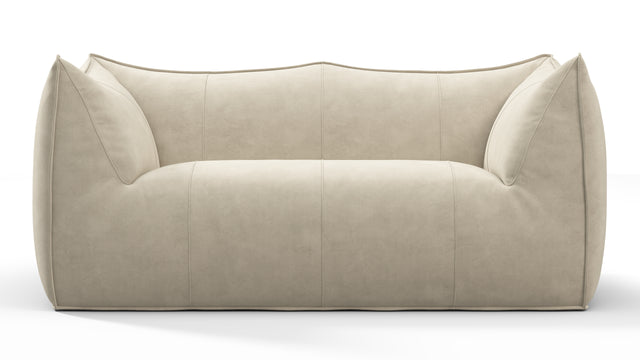 Leandro - Leandro Two Seater Sofa, Eggshell Vegan Suede