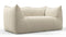 Leandro - Leandro Two Seater Sofa, Eggshell Vegan Suede