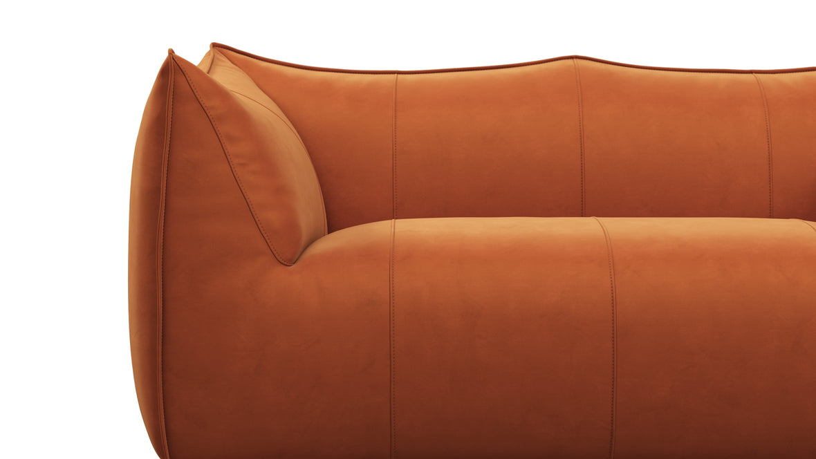 Leandro - Leandro Two Seater Sofa, Apricot Velvet