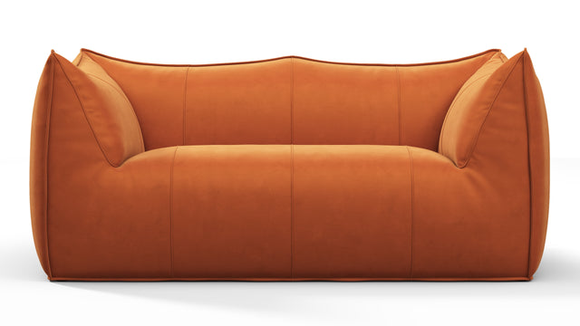 Leandro - Leandro Two Seater Sofa, Apricot Velvet