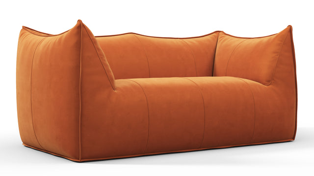 Leandro - Leandro Two Seater Sofa, Apricot Velvet