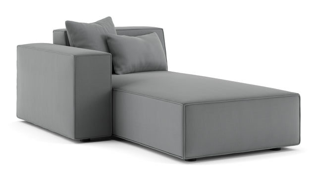 Arles - Arles Module, Left Chaise, Harbor Gray Flat Weave