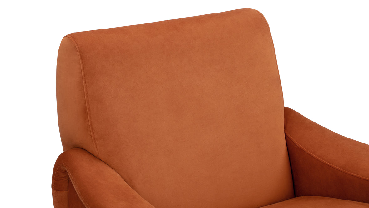 Lady - Lady Armchair, Apricot Velvet