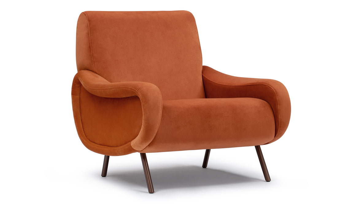 Lady - Lady Armchair, Apricot Velvet