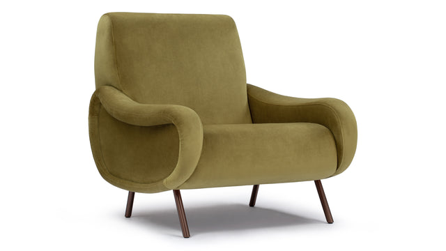 Lady - Lady Armchair, Olive Gold Velvet