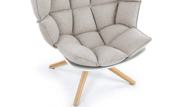 Buccia - Buccia Lounge Chair, Wheat Gray Cashmere Wool