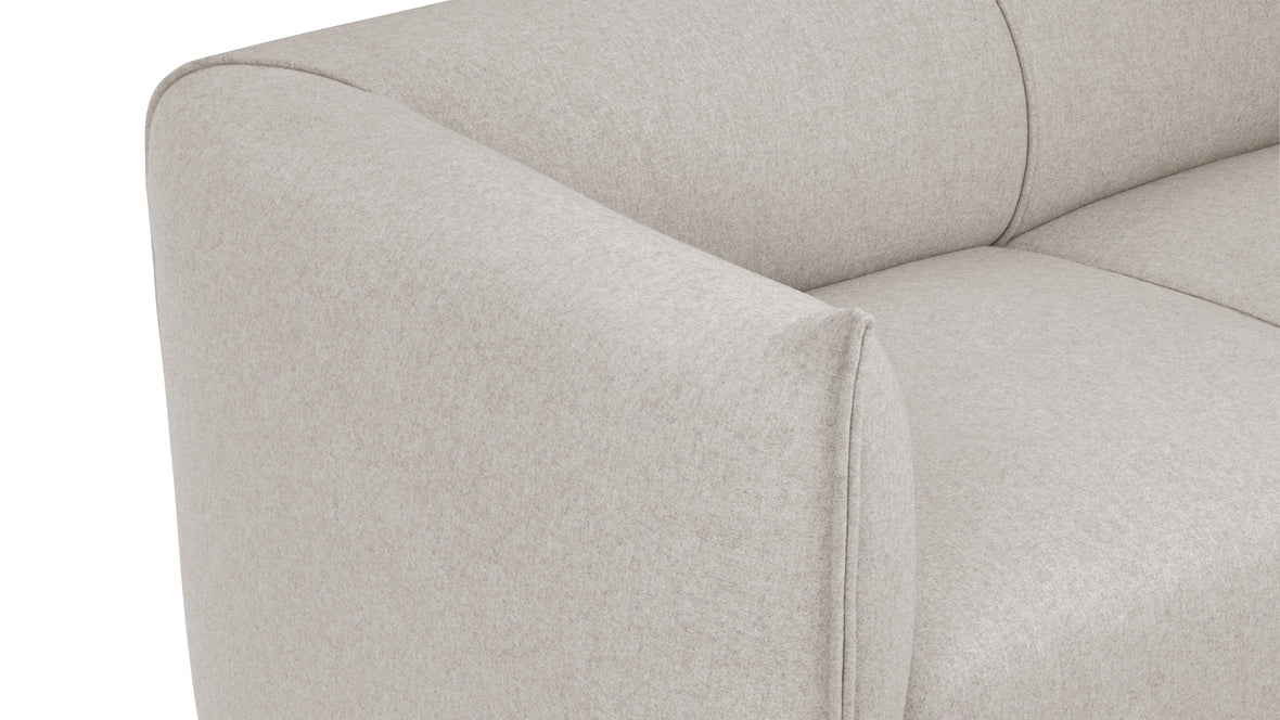 Casa - Casa Loveseat, Wheat Gray Cashmere Wool