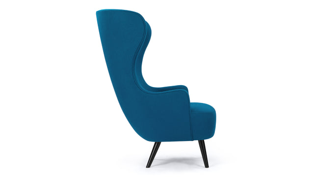 Islay - Islay Wingback Chair, Indigo Blue Wool