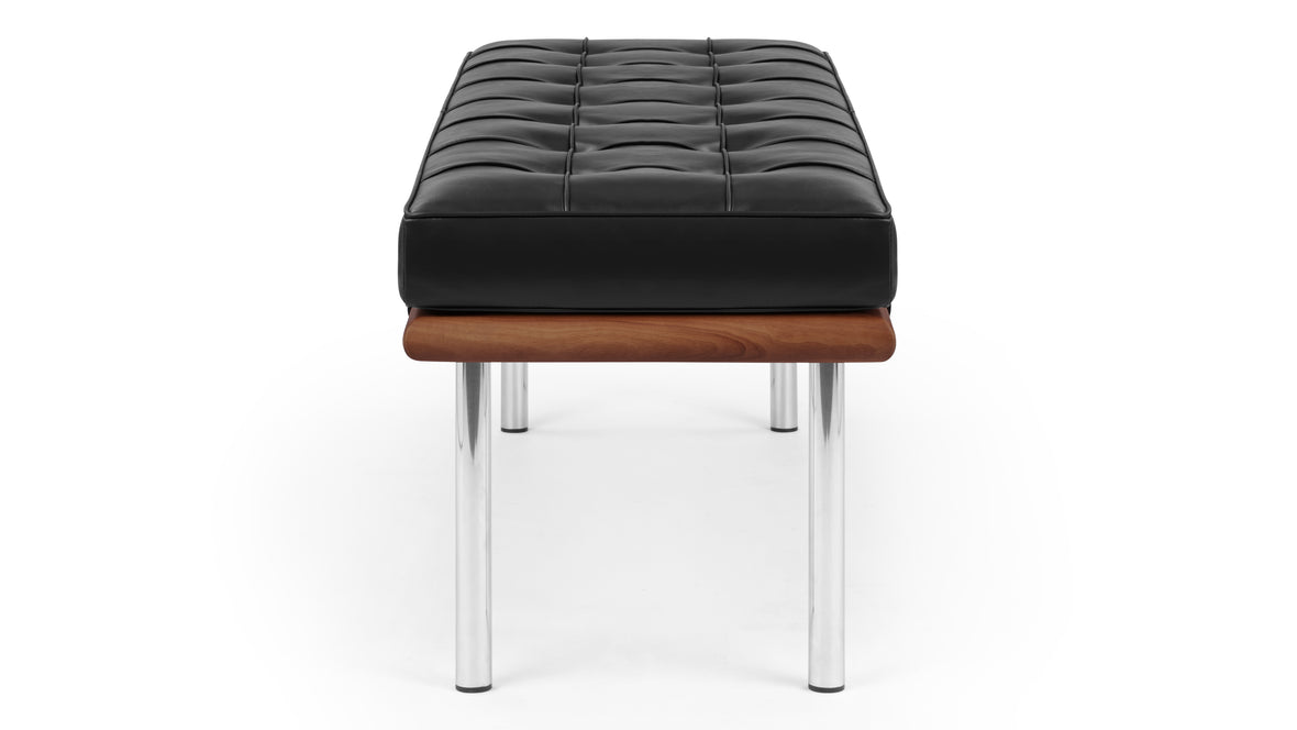 Manhattan - Manhattan Two Seater Bench, Black Premium Leather