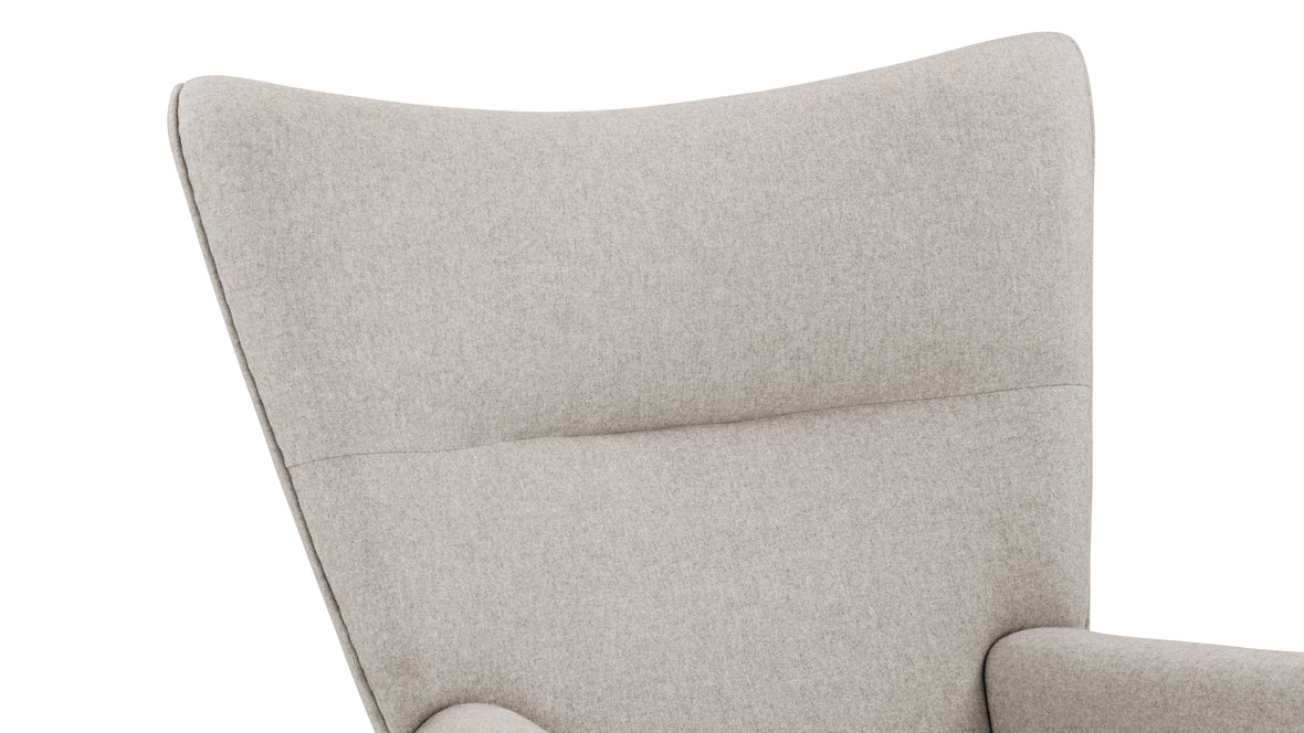 CH445 - CH445 Wing Chair, Wheat Gray Cashmere Wool