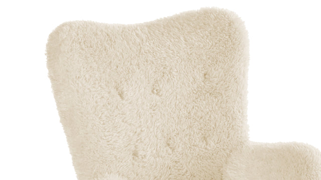 Silhouette - Silhouette Armchair, White Long Hair Sherpa