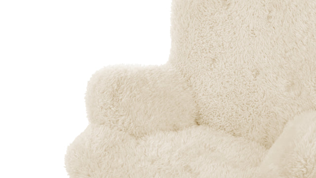 Silhouette - Silhouette Armchair, White Long Hair Sherpa