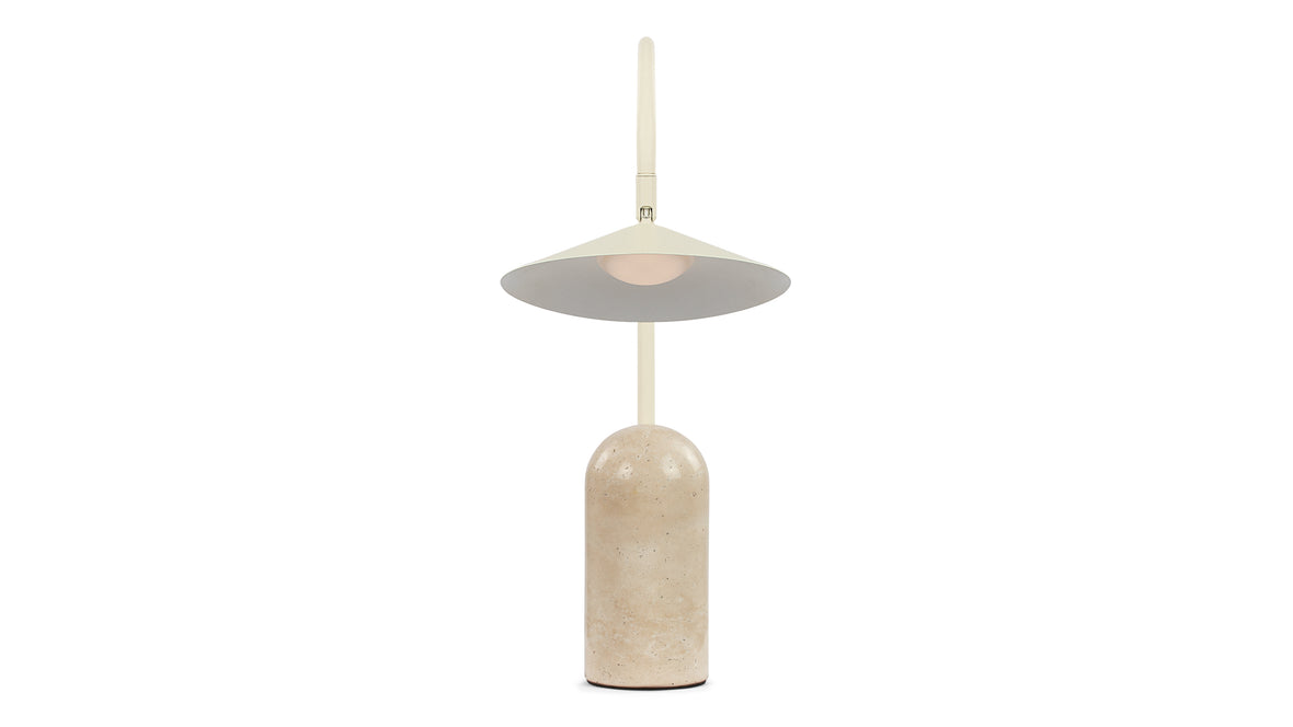 Audo - Audo Table Lamp, Beige and Travertine