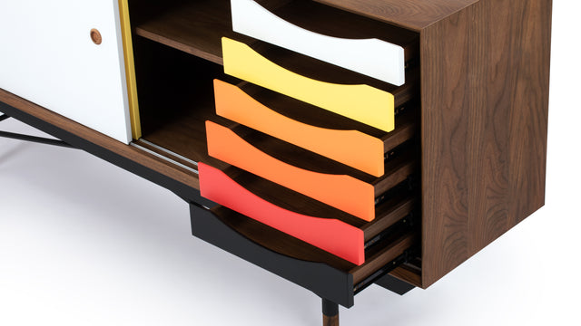 Finn Juhl - Finn Juhl Credenza, Walnut and Yellow