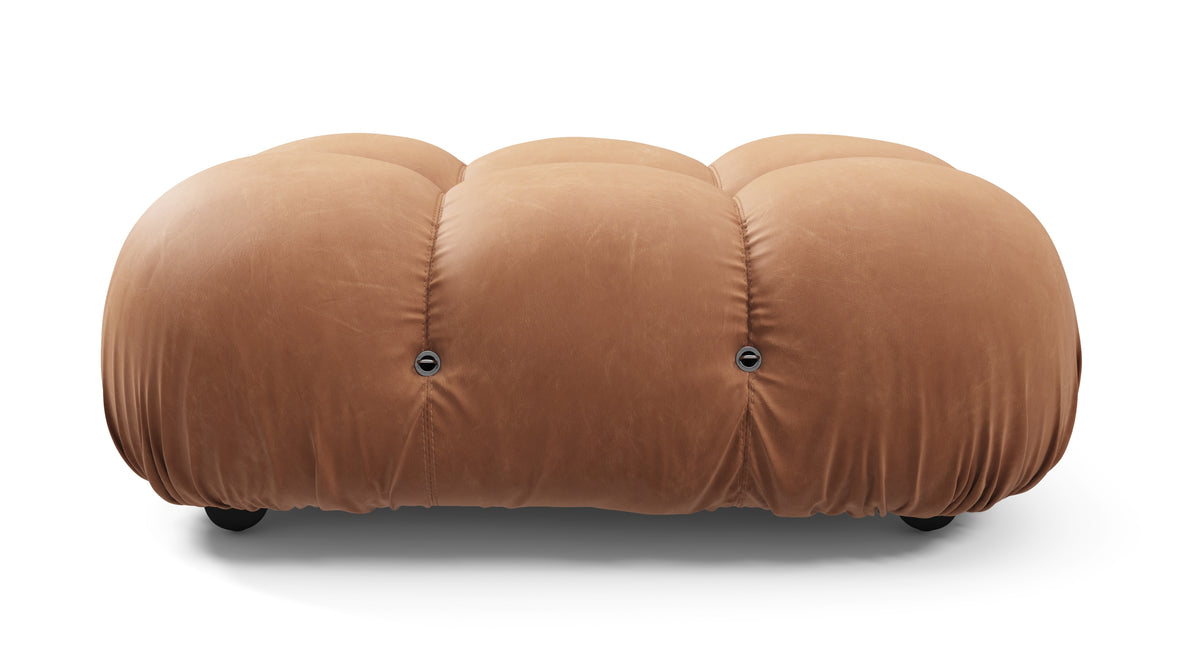 Belia - Belia Ottoman, Tan Vegan Leather