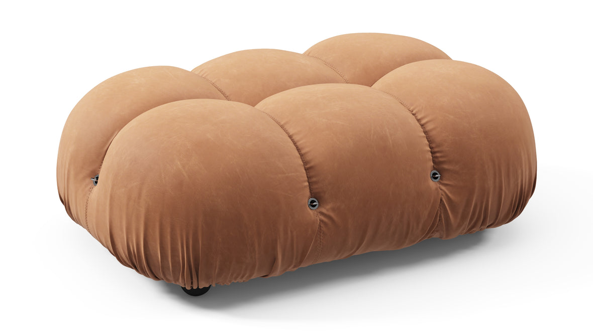 Belia - Belia Ottoman, Tan Vegan Leather