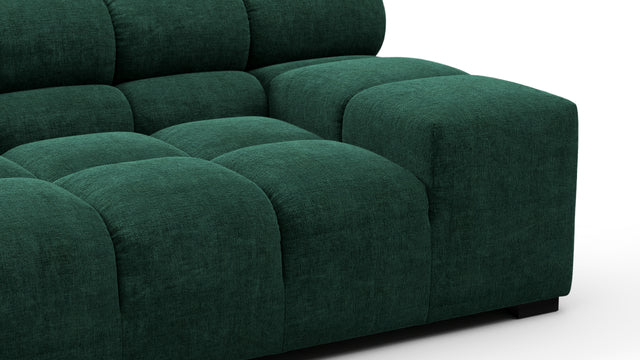 Tufted - Tufted Sectional, Extra Large Sofa, Forest Green Chenille