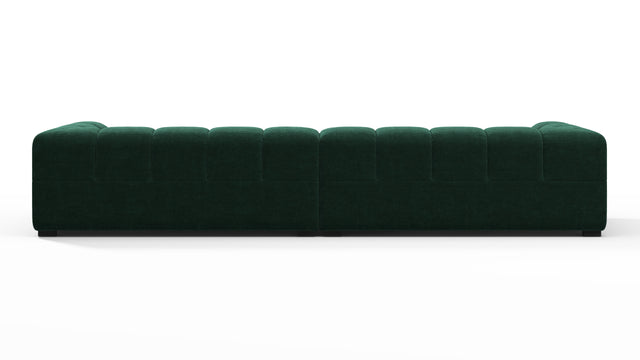 Tufted - Tufted Sectional, Extra Large Sofa, Forest Green Chenille