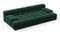 Tufted - Tufted Sectional, Extra Deep Sofa, Forest Green Chenille