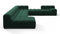 Tufted - Tufted Sectional, Extra Large Right Corner, Forest Green Chenille