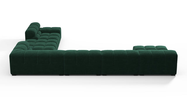 Tufted - Tufted Sectional, Extra Large Right Corner, Forest Green Chenille