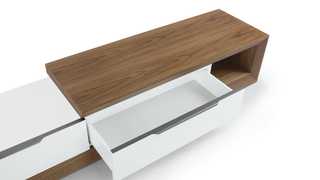 Cella - Cella Adjustable Media Console, Walnut, 65