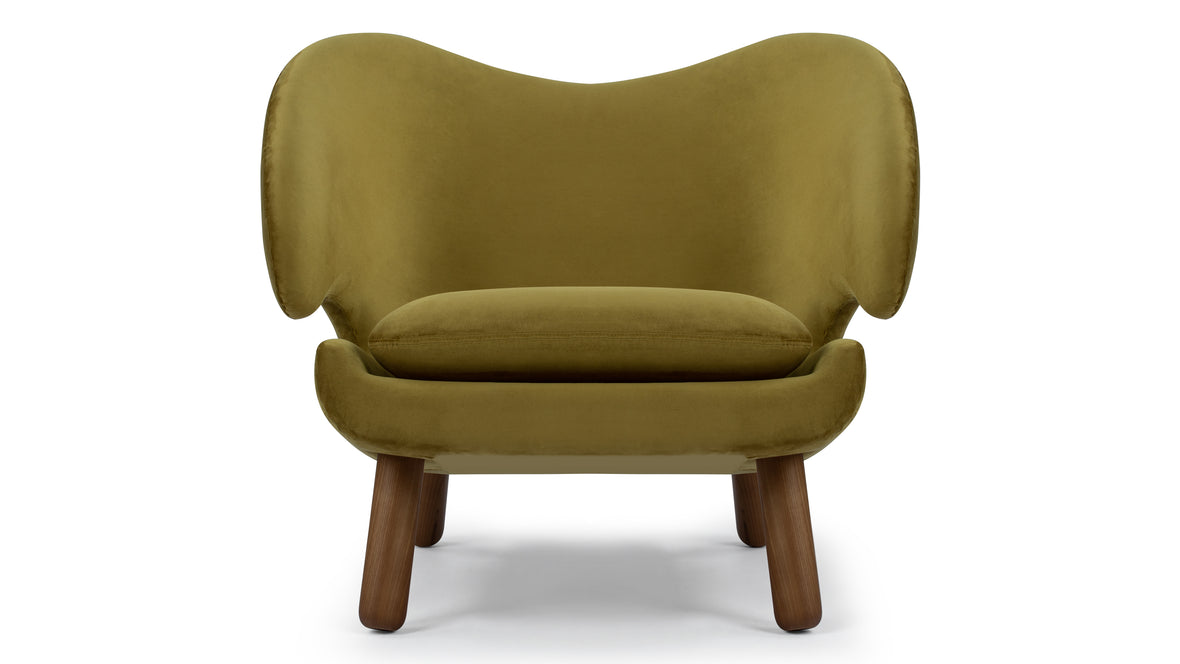 Pelican - Pelican Lounge Chair, Olive Gold Velvet