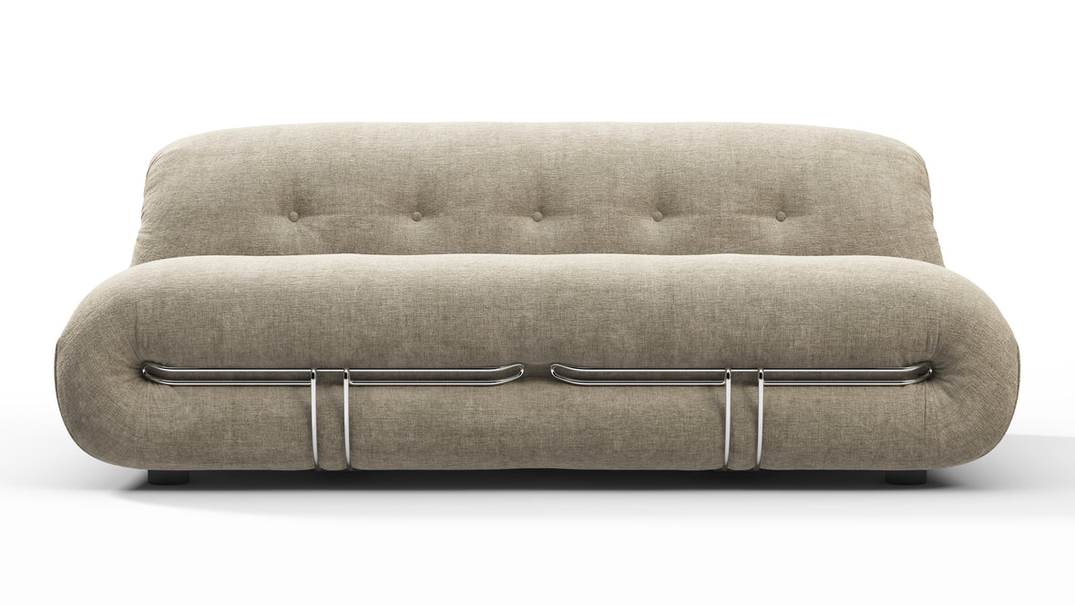 Soriana - Soriana Two Seater Sofa, Beige Gray Chenille