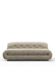 2 Seaters Soriana Two Seater Sofa, Beige Gray Chenille