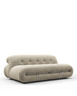 2 Seaters Soriana Two Seater Sofa, Beige Gray Chenille