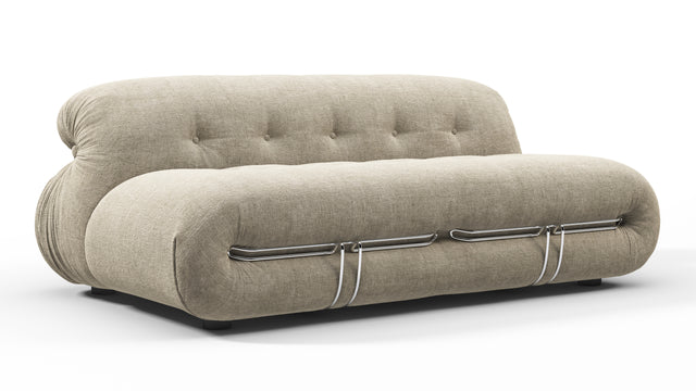 Soriana - Soriana Two Seater Sofa, Beige Gray Chenille