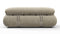 Soriana - Soriana Two Seater Sofa, Beige Gray Chenille