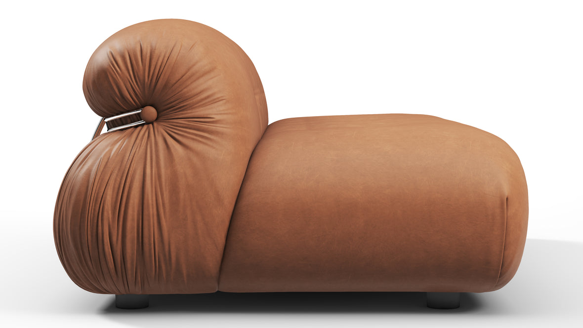 Soriana - Soriana Two Seater Sofa, Chestnut Vegan Leather