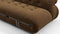 Soriana - Soriana Two Seater Sofa, Brown Vegan Suede