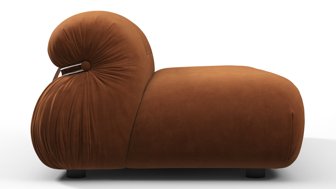 Soriana - Soriana Two Seater Sofa, Burnt Orange Vegan Suede