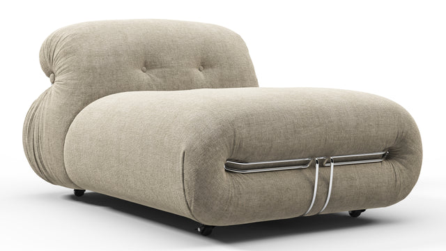 Soriana - Soriana Deep Lounge Chair, Beige Gray Chenille