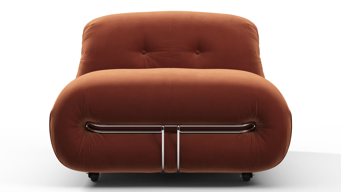 Soriana - Soriana Deep Lounge Chair, Spice Velvet