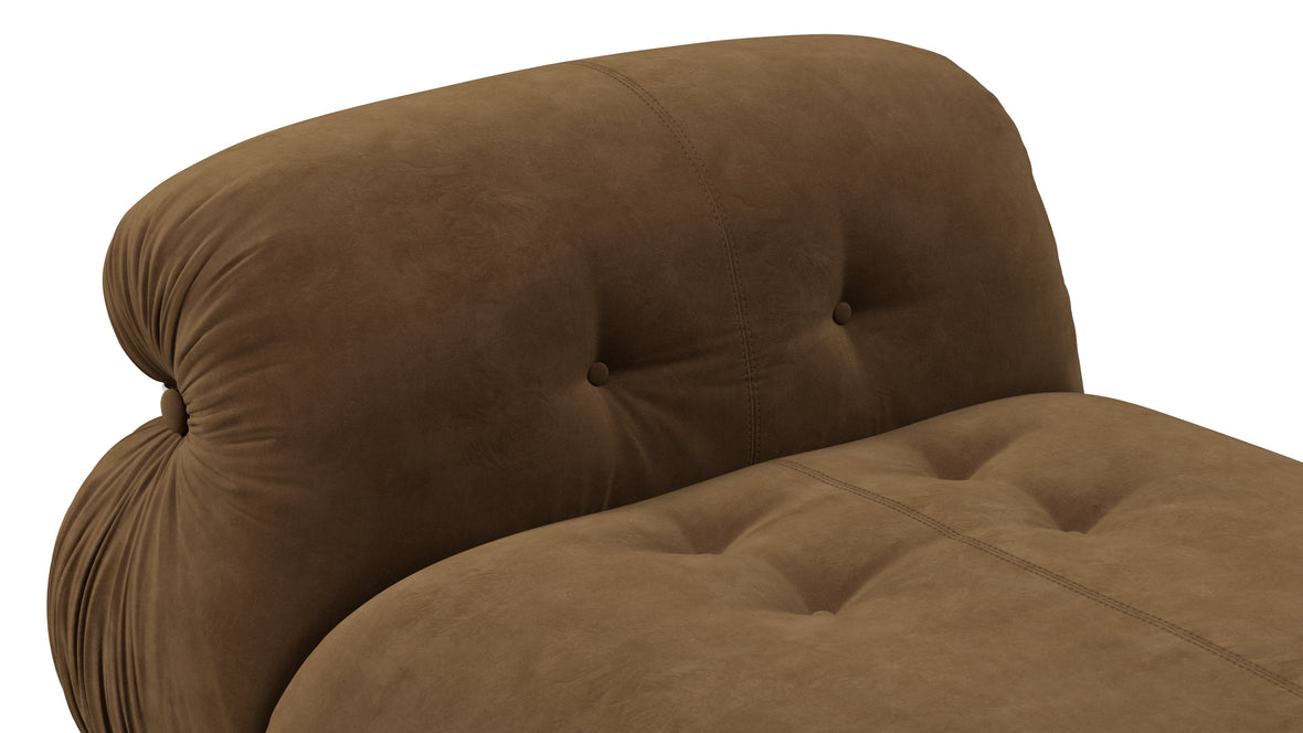 Soriana - Soriana Deep Lounge Chair, Brown Vegan Suede