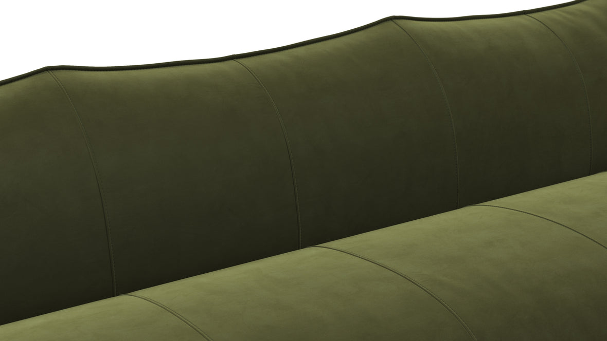 Leandro - Leandro Three Seater Sofa, Thyme Luxe Velvet