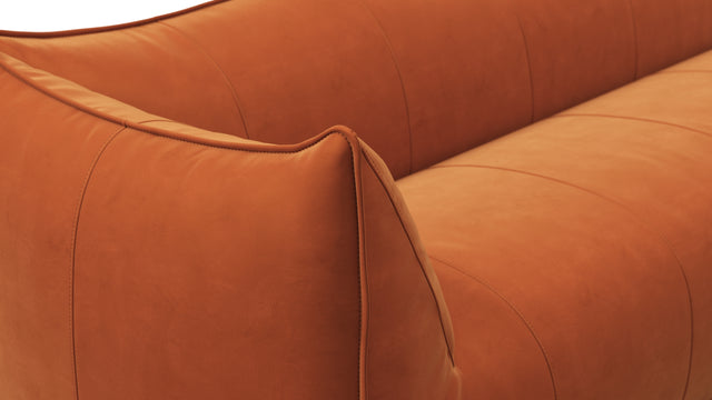 Leandro - Leandro Three Seater Sofa, Apricot Velvet