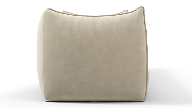 Leandro - Leandro Three Seater Sofa, Eggshell Vegan Suede