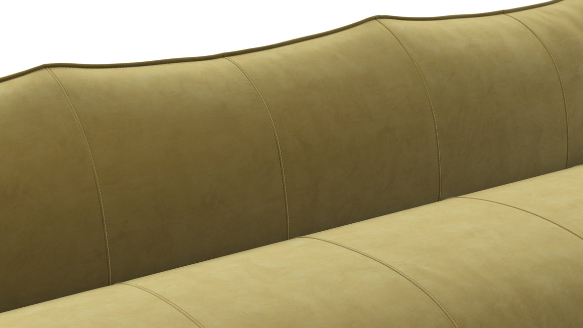 Leandro - Leandro Three Seater Sofa, Olive Gold Velvet