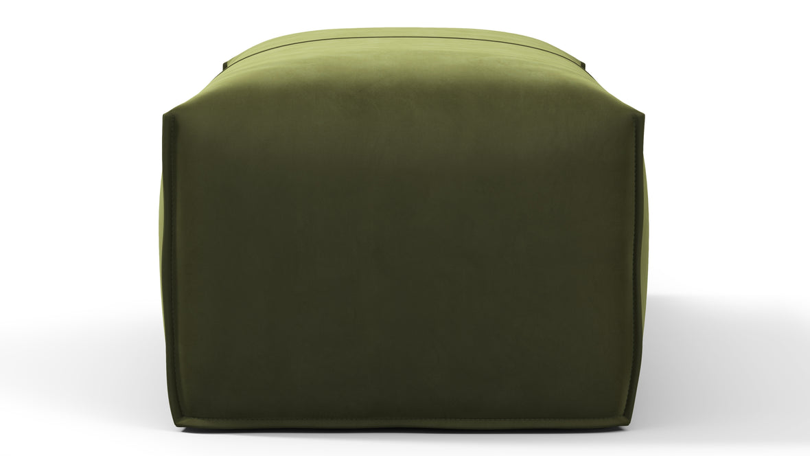 Leandro - Leandro Ottoman, Thyme Luxe Velvet