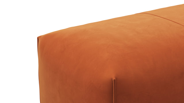 Leandro - Leandro Ottoman, Apricot Velvet