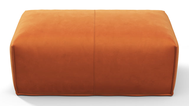 Leandro - Leandro Ottoman, Apricot Velvet